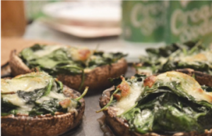 A Better Choice Baked Cheese and Spinach Mushrooms