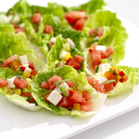 Individual Seedless Watermelon and Feta Salad