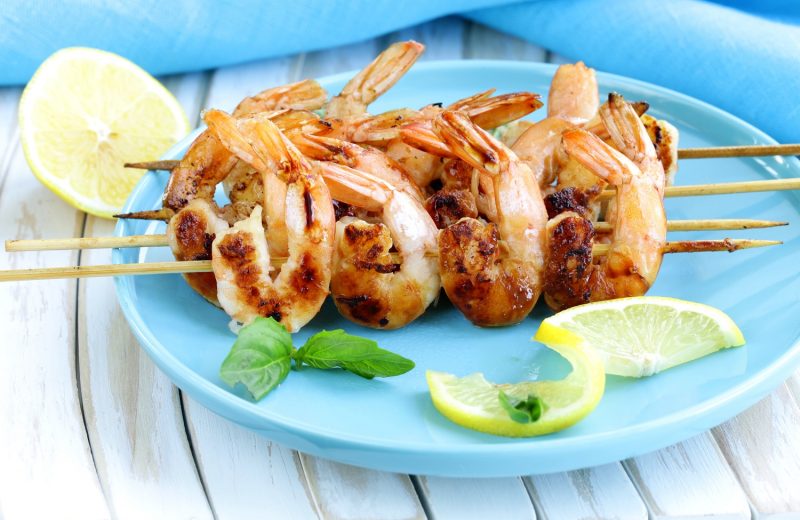 Grilled Pacific Prawns with Lime Ginger Marinade