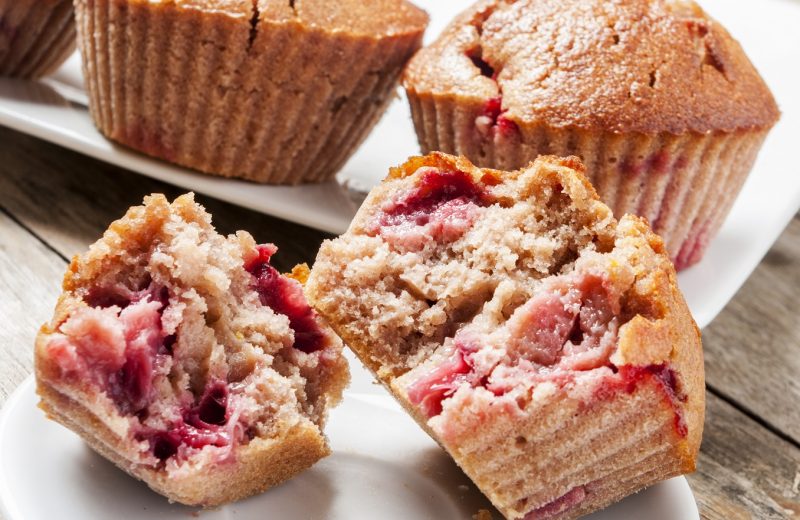 Strawberry and Orange Wholemeal Muffins