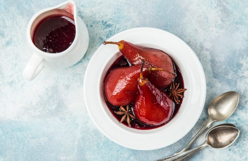 Pears Poached In Red Wine