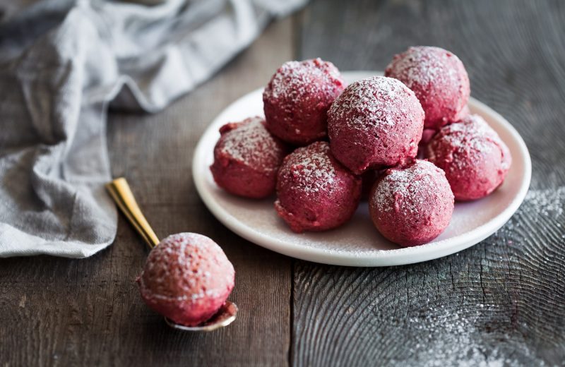 Beetroot Doughnut Holes - Red Nose Day 2019 sm