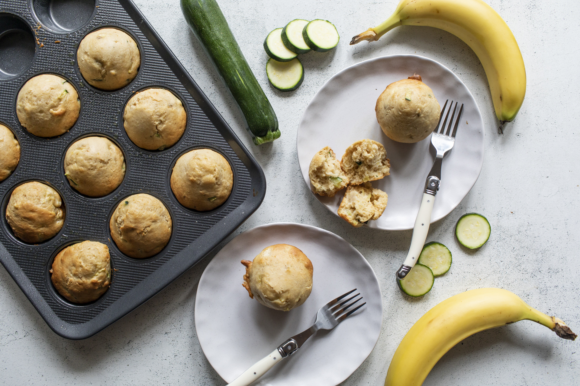 Zucchini &amp; Banana Muffins - A Better Choice